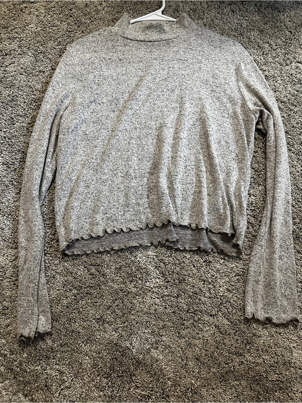 ANTISTAR Heather Gray Mock Neck long sleeve